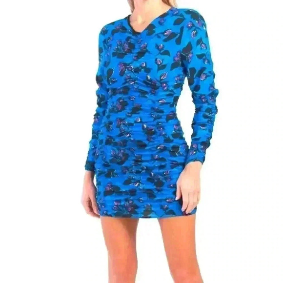 Zara Long Sleeve Ruched Dress - Picture 1 of 5